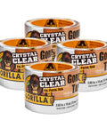 Four rolls of Crystal Clear Heavy Duty Duct Tape For Repairs And Sealing Weatherproof And Air Tight 2.83 inch by 15 yard