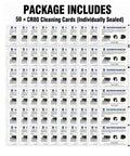 Universal Card Printer Cleaning Kit With Fifty Cr80 Maintenance Cards To Wash Dust Off Transport Rollers And Printheads Keeping Your Thermal Id Imager Running Slick With Zero Sweat And Straight Up Reliable Results Daily, 50 individually sealed cleaning cards.