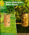 Sea Turtle Solar Lantern Outdoor Light Hanging LED Waterproof Garden Decor For Patio Porch Balcony Yard And Deck, showing day and night use