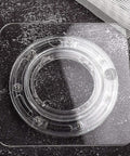 Clear 6.4 Inch Square Acrylic Cookie Turntable With Non Slip Mat For Cake And Cupcake Decorating 360 Degree Rotating Stand