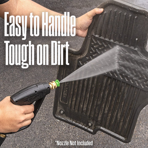 Short Pressure Washer Gun 3600 Max PSI With M22 Connector for Gas and Electric Washers spraying car mat