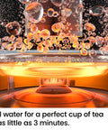 Electric Kettle With Tea Infuser 1L Compact 1500W Fast Boil Auto Shut Off No Fuss Boil Dry Protection boiling water view