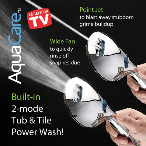 Ultra High Pressure Shower Head Combo With Handheld And Rain Modes, 50 Settings, 3 Way Diverter, Point Jet and Wide Fan view