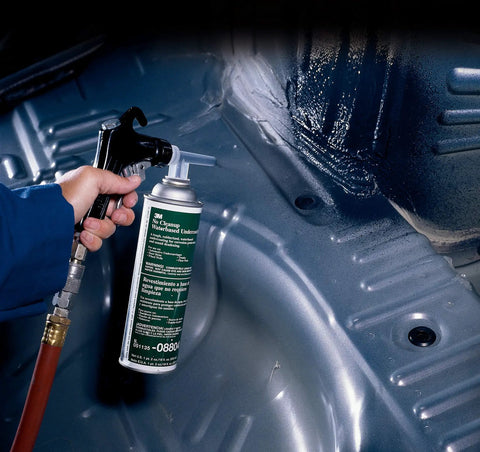 No Cleanup Applicator Gun For Spraying Corrosion Protection Coatings From No Cleanup Cans on metal surface, PN08966 shown