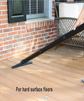 Person using 2.5 Inch Vacuum Extension Wands 19 Inch Long 2 Pack For Shop Vac Rigid Vacmaster Workshop And More on patio deck