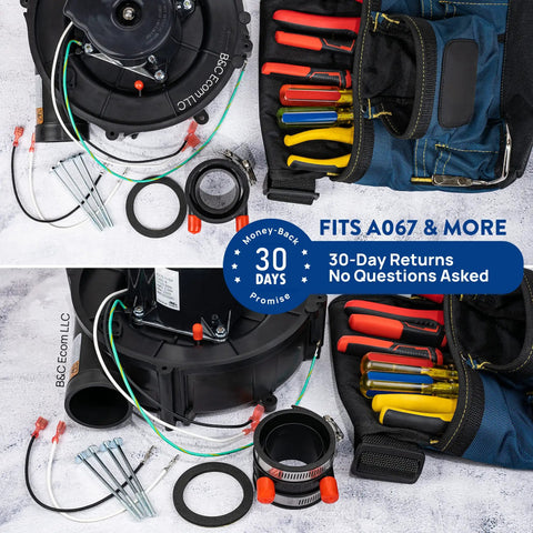 Furnace Blower Motor Replacement For A067 66338 333710-751 329148-701 3115 and tools for installation