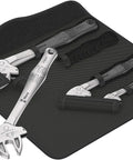 Joker 6004 Self-Setting Spanner Set With Folding Pouch, Four Piece Adjustable Wrenches Displayed in Black Pouch