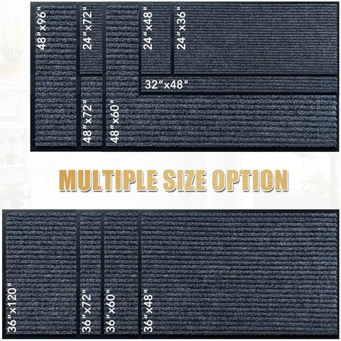 Multiple size options of the Indoor Outdoor Doormat 2x3 Foot Heavy Duty Durable Built To Last Welcome Mat With All Weather Waterproof Backing Non Slip For Entryway Front Door