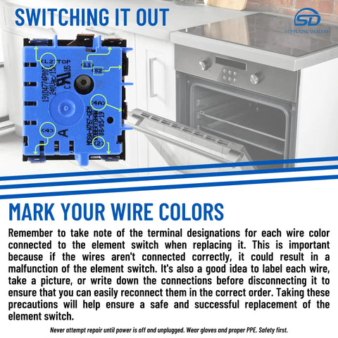 Electric Range Infinite Control Switch Replacement For Specific Oven Models beside an oven and installation tips