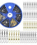 Heavy Duty Fishing Snap Swivels With Barrel Swivel And Safety Snap Lure Connector, 360 Degree Spin For No Twist, Stainless Steel Copper Build, Pro Grade Strength, Wear Resistant, Corrosion Resistant Gear For Freshwater And Saltwater, 50 pcs