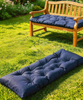 59 Inch Waterproof Indoor Outdoor Garden Bench Cushions Thick Pad For Patio Porch Rocking Chairs Wicker Loveseat Settee Navy