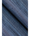 Close-up of Society Social Faux Grasscloth Peel And Stick Wallpaper Navy Blue texture, 20.5in x 18ft roll, showing intricate pattern.