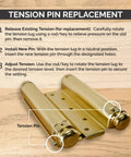 Replacement Tension Pins For 4 Inch Double Action Hinges Two Pack Solid Steel Pins For Setting Tension In Double Action Hinges