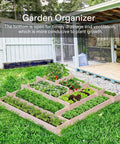 Wooden raised garden bed with built-in trellis for climbing plants outdoor planter box 48 by 24 by 30 inches, house background.
