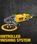 Beast Mode Heavy Duty Corded Car Buffer Polisher, 7 Inch To 9 Inch Dual Size, 12 Amp, Variable Speed, black and yellow design.