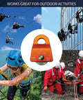Micro Aluminum Side Swing Pulley With Cheeks For Backyard Zipline And Trolley 20kN Single Pulley in various activities