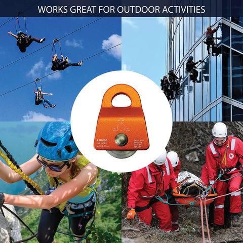 Micro Aluminum Side Swing Pulley With Cheeks For Backyard Zipline And Trolley 20kN Single Pulley in various activities