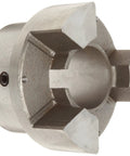 Cast Iron Jaw Coupling Hub Size C285 Medium Duty Industrial Power Transmission Part With 70 Millimeter Metric Bore, detailed view.