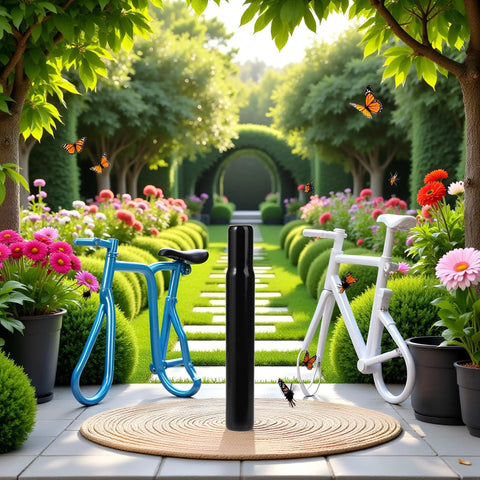 Sturdy Steel 25.4mm Bike Seat Post For Kids Bicycles Black Finish Fits 25.4mm Seat Tubes Kid Friendly Durable Rust Resistant