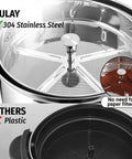 Top view of stainless steel filter in Heavy Duty 100 Cup Coffee Maker And Hot Water Urn For Events and Catering.