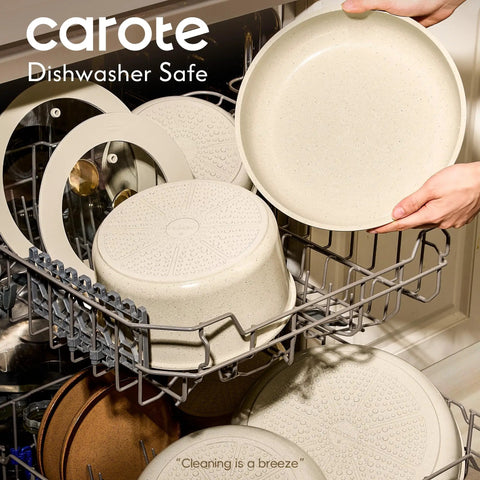 25 Piece Ceramic Cookware Set With Removable Handles, Nonstick Pots And Pans, Oven Safe And Induction Ready, PFAS And PFOA Free