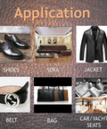 Leather And Vinyl Repair Kit 21 Piece With Fast Application And Mixable Colors For All Leather Types Fix Tears Holes Scratches And Peeling On Furniture Car Seats And Jackets Great For Repair Projects applications on shoes, sofa, jacket, belt, bag, car seats.
