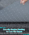 Heavy Duty Office Chair Mat for Carpets 48 By 36 Inches Clear Plastic Floor Protector with Non Slip Backing close-up