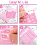 Pink Wooden Double Sided Business Hours Sign With Time Stickers For Coffee Shops Bars And Restaurants Open And Closed Display For Door Or Window Ideal For Small Businesses with application instructions.