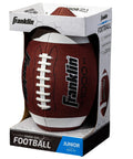 Junior Youth Football For Kids With Extra Grippy Synthetic Leather Ball, Pro Style Laces, Brown and White, in packaging