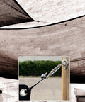 Shade Sail Hardware Kit With One Eighth Inch Wire Rope Measuring 131 Feet For Triangle And Rectangle Sun Shade Sails Outdoor Install Includes Turnbuckles Cables Hooks Clamps Thimbles All In One 243 Pieces Ready To Go installation on post