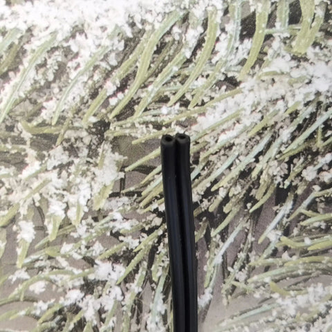 Close-up of 18 Gauge 2 Conductor SPT 1 Black Wire 500 Feet Direct Burial Electrical Cable for Landscape Lighting.