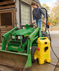 Duramax 14 Gallon Wheeled Diesel Fuel Transfer Tank With Spout Pump Yellow Portable Rolling Container refueling tractor