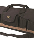 24 Inch Megamouth Tote Bag With 32 Pockets Internal Metal Frame Keeps It Open For Easy Tool Access Heavy Duty Tool Organizer
