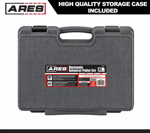43-Piece Harmonic Balancer Puller Kit With Heavy-Duty 4-Way Slotted Yoke case