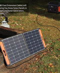 30 Foot Go-To Solar Panel Extension Cable 14AWG 8mm DC Plug Fits Explorer Series 1000 500 solar panel setup outdoors