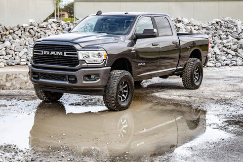 Ram 2500 truck with Two And A Half Inch Suspension Leveling Kit For 2014 2024 Ram 2500 3500 Four Wheel Drive Off Road Ready installed