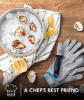 Ultra Safe Cut Resistant Gloves Level 5 Protection For Kitchen Prep Meat Handling Filleting Shucking Slicing Carving Large XL Size Heavy Duty Food Prep Hand Guard