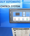Heavy Duty Portable Air Conditioner 18,700 BTU Industrial Spot Cooler control panel showing automatic settings and alarms.