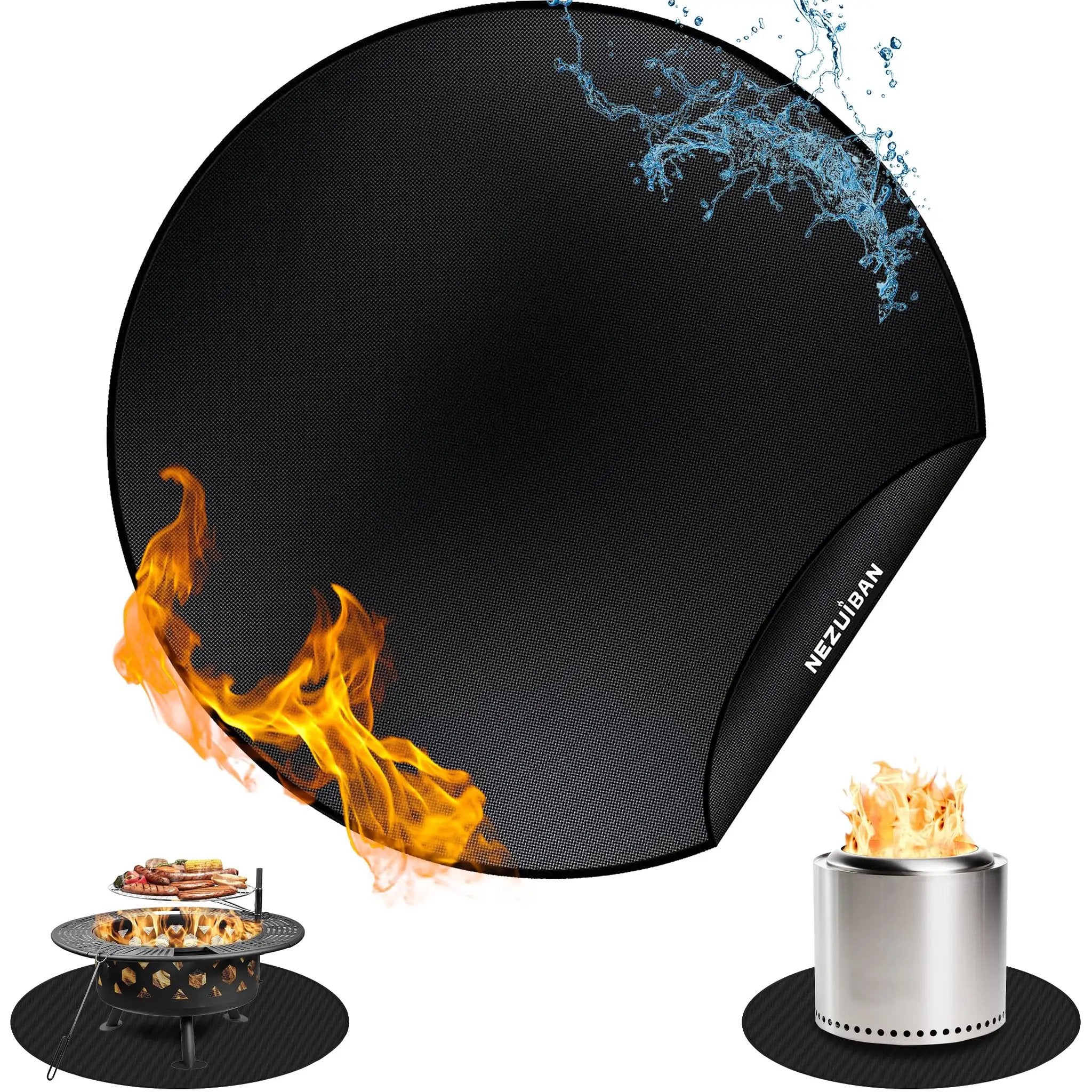36 Inch Fire Pit Mat - Heat Resistant BBQ Mat