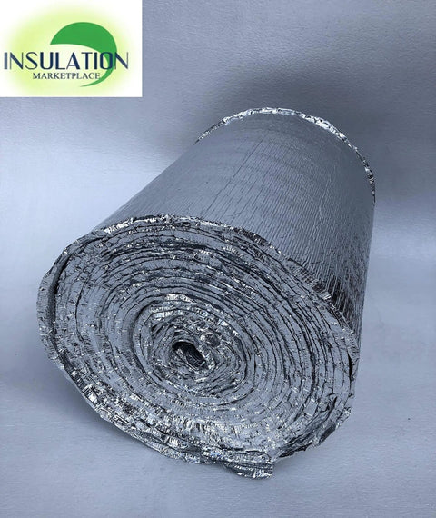 Reflective Insulation Roll With 3mm Foam Core And Dual Aluminum Foil Radiant Barrier For Indoor Outdoor Use 16x50 Feet