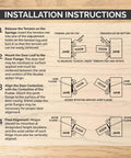 Installation instructions for Adjustable Double Action Spring Hinge For Saloon And Cafe Doors.