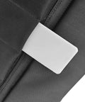 Close-up of black anti-stab fabric on Hema Sparring Apron Style Beefy Padded Groin And Thigh Protector with insert pocket visible.