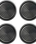 All Surface Bed Riser Pad Set 4 Pack For Quiet, Anti Skid Vibration Barrier in black, circular design for furniture protection