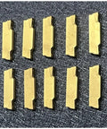 MGMN300-M Coated Carbide Inserts for CNC lathe grooving and steel cutting, set of 10, 3.00 mm thick and 0.4 mm radius