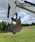 Beefy Universal Backhoe Thumb Excavator Attachment For Three Point Two Five Inch Boom Width Bolt On Heavy Duty Steel Black