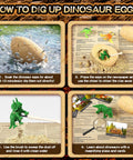 Steps for using 24 Dino Eggs Dig Kit For Kids With Magnifier And Excavation Tools, instructions for dinosaur egg excavation