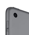 Close-up of Top Shelf 10.2 Inch Retina Display Tablet Equipped With A12 Bionic Chip And Snappy Neural Engine For Flawless Streaming And Effortless Multitasking In Sleek Space Gray.
