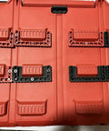 16 Piece Packout Cleats And Feet Kit For Milwaukee System mounted on red storage case