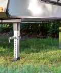 Fifth Wheel Landing Gear Lead Drop Leg 29.5 Inch Universal Replacement With Snap Pin Durable Powder Coated Assembly installed