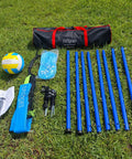 20 Foot Outdoor Portable Volleyball Net System With Adjustable Height And Bag Waterproof Mesh Easy Setup For Backyard Showdowns Durable Net And Poles In A Handy Carry Bag